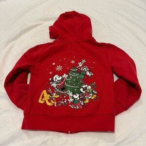 Disney Red Kids Walt Disney World Christmas Hoodie